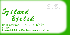 szilard bjelik business card